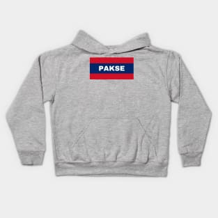 Pakse City in Laos Flag Colors Kids Hoodie